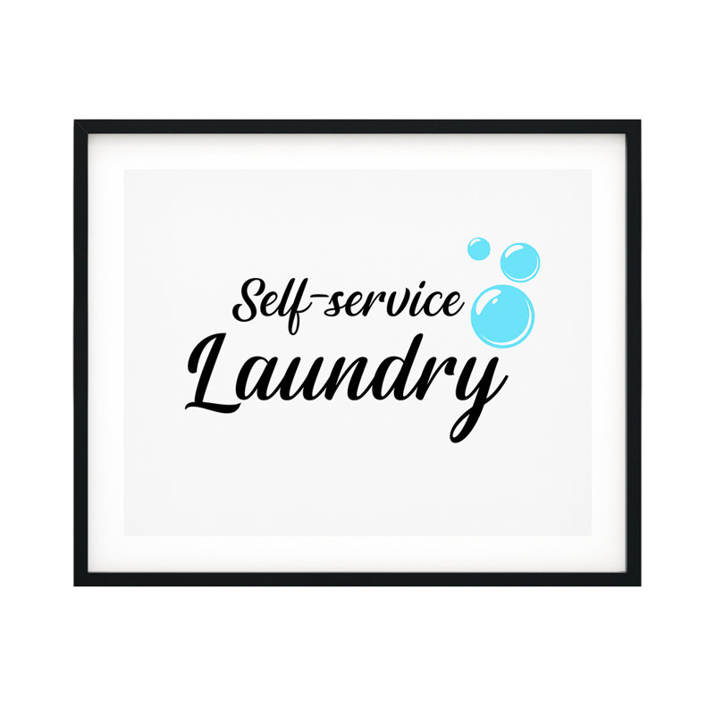 " Self-Service Laundry ", 10" H x 8" W x 0.01" D