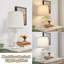  Ensemble de 2 lampes de table pour la chambre à coucher, 18 po