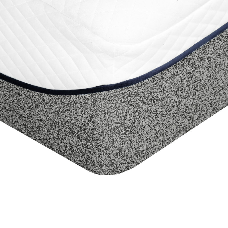 Ultra 13 po Matelas en mousse viscoélastique imprégnée de gel pour grand lit, housse de lit double moelleuse, structure de soutien en polyuréthane double couche de 9 pouces, 3 dissipations de chaleur, 1 mouvement en moins, gris et blanc, conception moderne, taille,