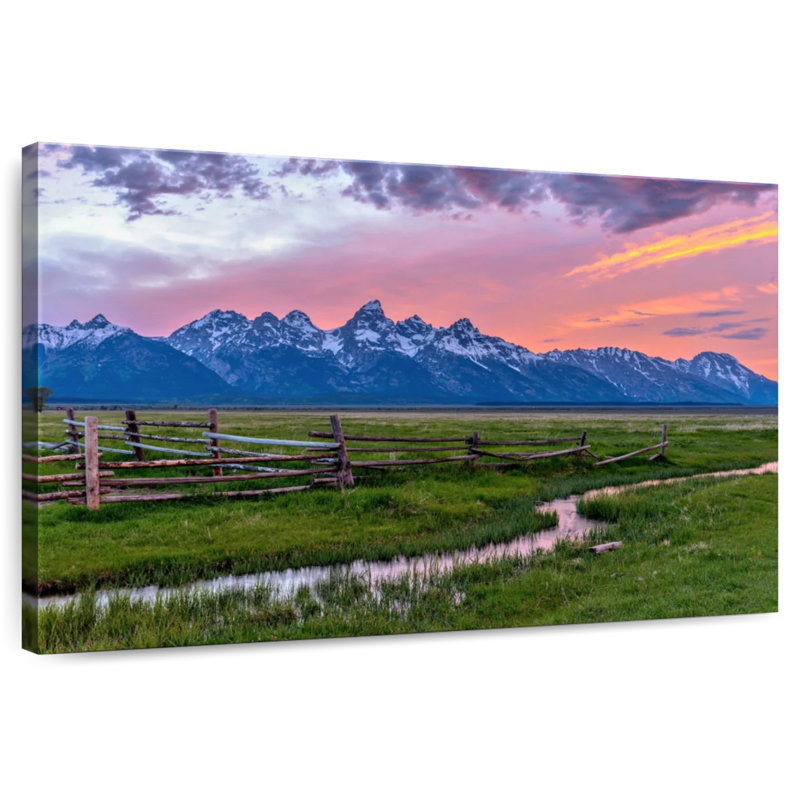 Alvord Grand Teton au coucher du soleil, H 24 po x l 36 po