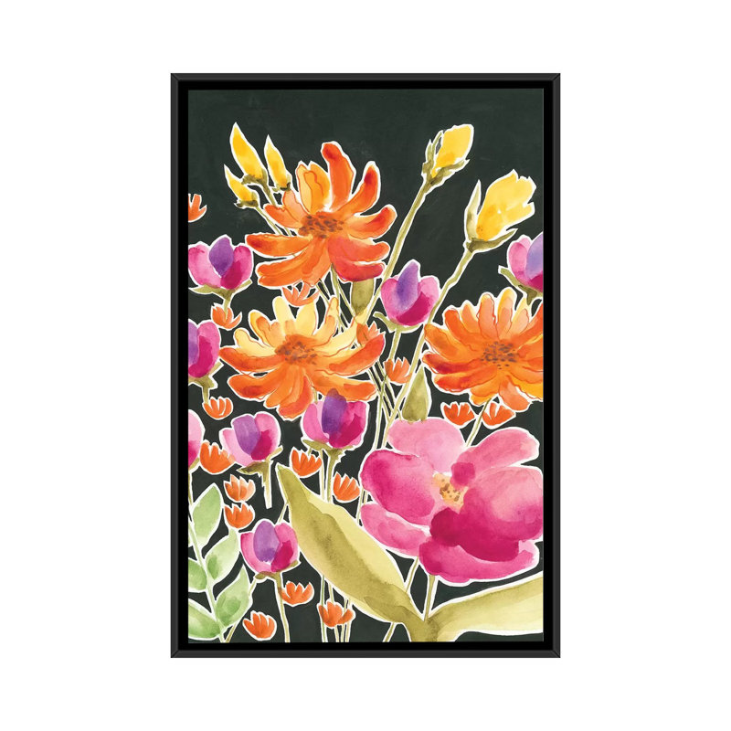 Splendid Gathering II - reproduction murale sur toile, H 26 po x l 18 po x P 1,5 po, Toile avec cadre noir