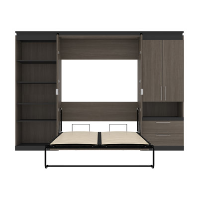 Lit escamotable double avec rangement Camalla
