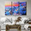Santorini Lights, reproduction sur toile-98865645