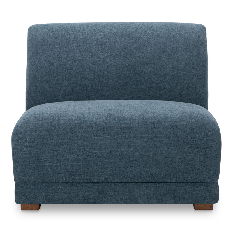 Fraser Slipper Chair Deep Blue, Blue Polyester Blend