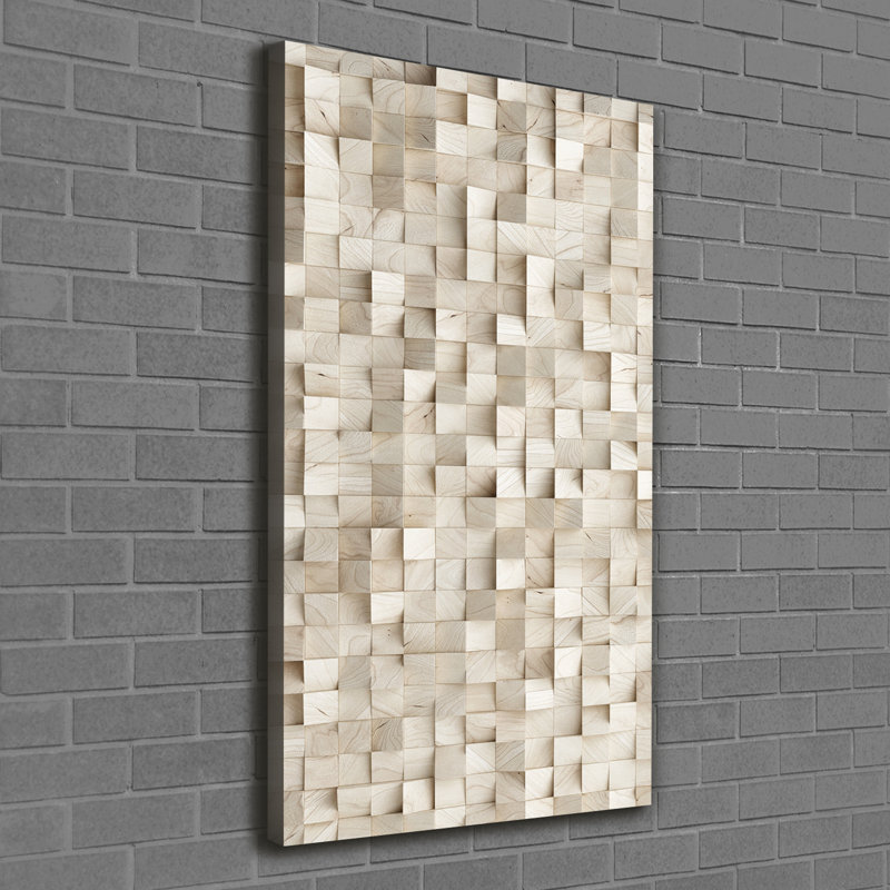Wooden Cubes - Wrapped Canvas Print