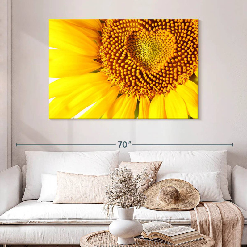 Harnek cœur de tournesol, H 32 po x l 48 po