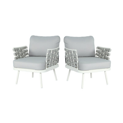 Ensemble de 2 fauteuils club en acier