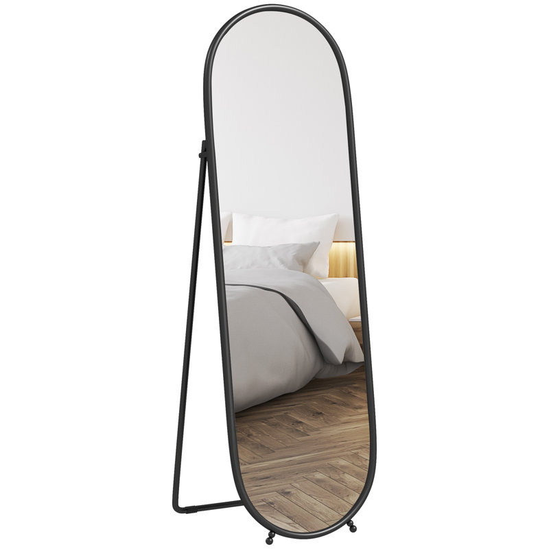 Metal Oval Floor Mirror