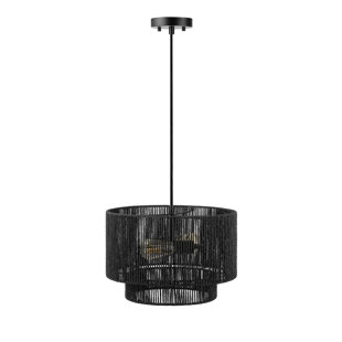 Justice Design LumenAria Tribeca 48 Drum Pendant - Matte Black - FAL-9547-MBLK