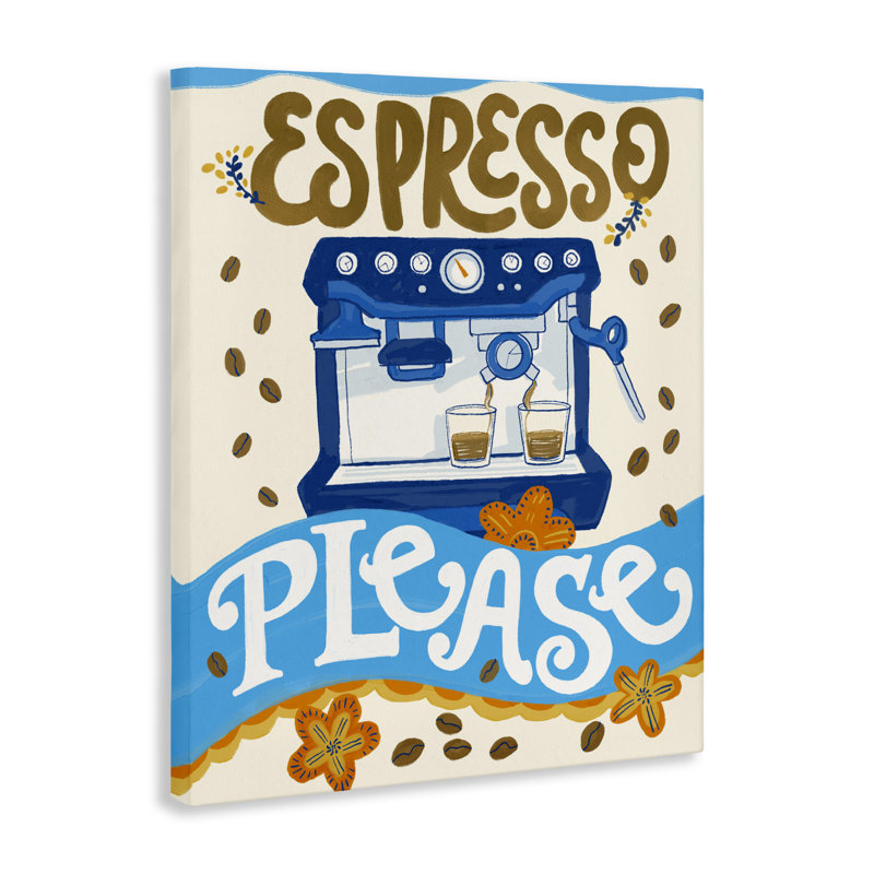 Toile espresso «Veuillez fantaisiste», conception par Connie Summers, H 30 po x l 24 po