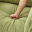 Fauteuil moderne avec repose-pieds mobile, siège large, accoudoirs courbés et coussins moelleux pour le salon, la chambre à coucher, vert