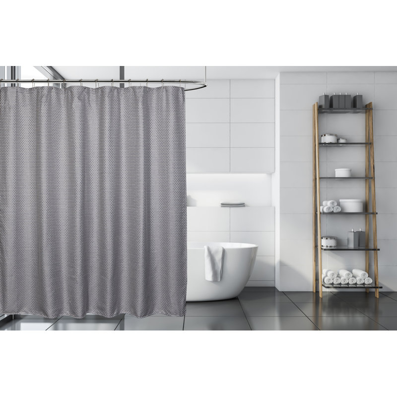 Asisha Solid Color Single Shower Curtain, Gray