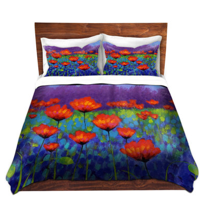 Polyester Floral Duvet Cover