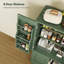 Armoire de rangement avec 4 portes, grand garde-manger de cuisine de 43 pouces avec 6 tablettes réglables, armoire autoportante pour le salon, la salle à manger, la salle de bain, style campagnard