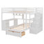 Lit superposé avec bureau, tiroirs et tablettes-118606541