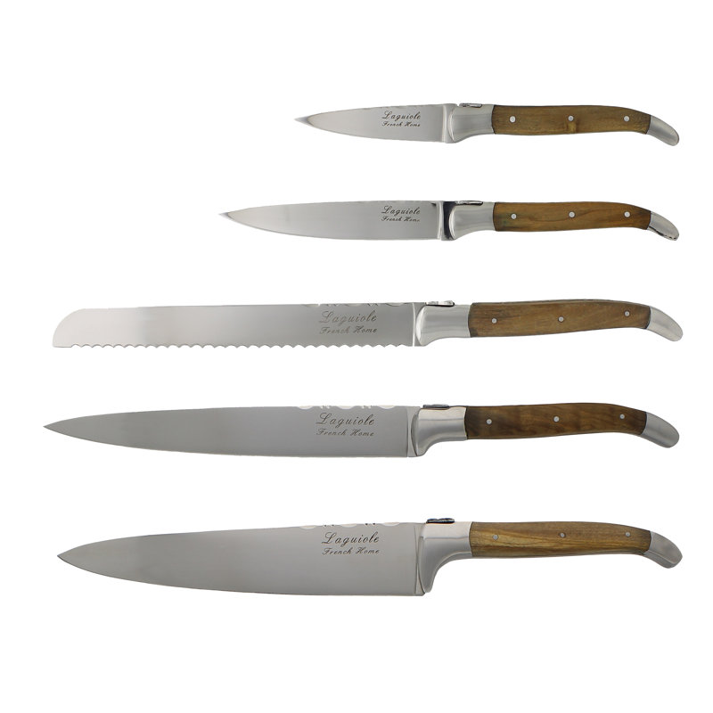 Laguiole 5 Piece Knife Set with Storage