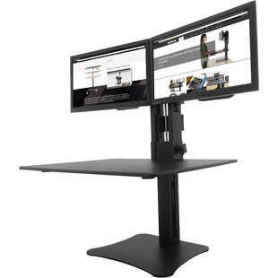 Black Multi Screen Desktop Mount for 20" - 27" Screens Computer Mount Holds up to 22 lbs