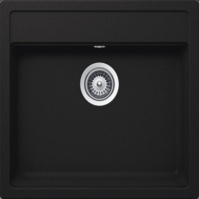 Nemo Single Bowl Inset Kitchen Sink, Onyx, 49" L x 51" W x 29" H
