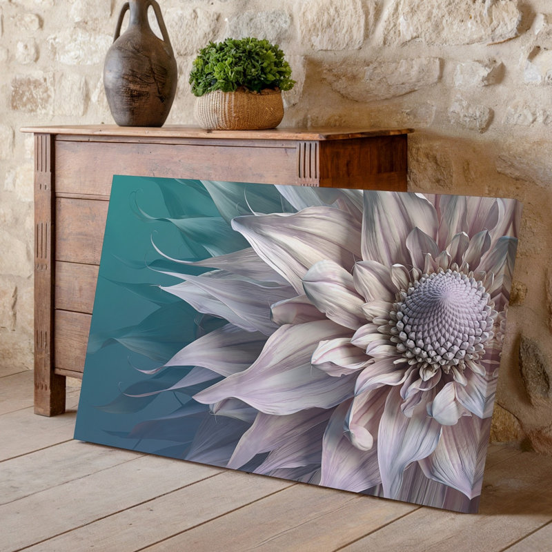 Toile, création d'une composition florale éthérée avec un grand art mural, H 9 po x l 12 po