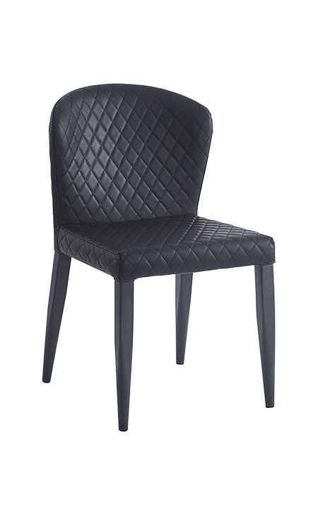 Chaise d'appoint rembourrée en métal
