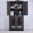 Display sideboard buffet with 4 Acrylic Mirrored doors, Adjustable Shelves storage Cabinet-1237315054