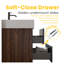 Meuble-lavabo flottant moderne 60 po avec double vasque Grace