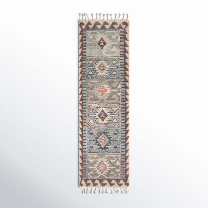 Nomad Wool Southwestern Area Rug, Runner 2'3" x 8'