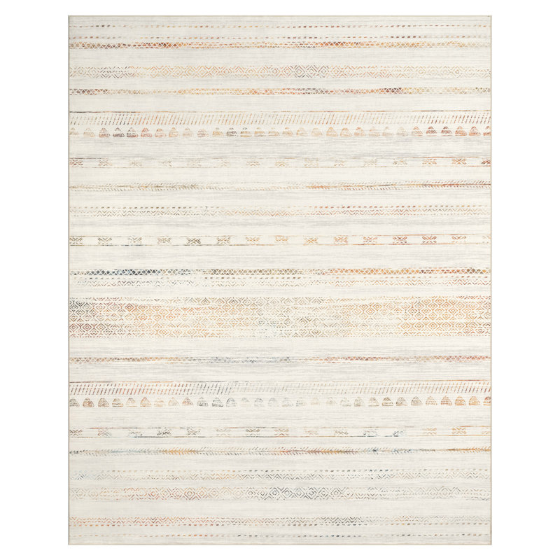 Ultra Soft Bohemian Washable Non Skid Colorful Area Rug, Rectangle 9' x 12'