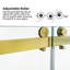 48 po x 48 po, porte de douche coulissante double sans cadre, porte de douche double, verre trempé de 3/8 po (10 mm), acier inoxydable-129435190