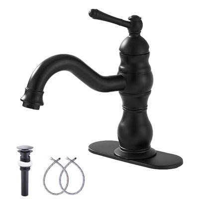 Single-Hole Single-handle Bathroom Faucet with Drain Assembly