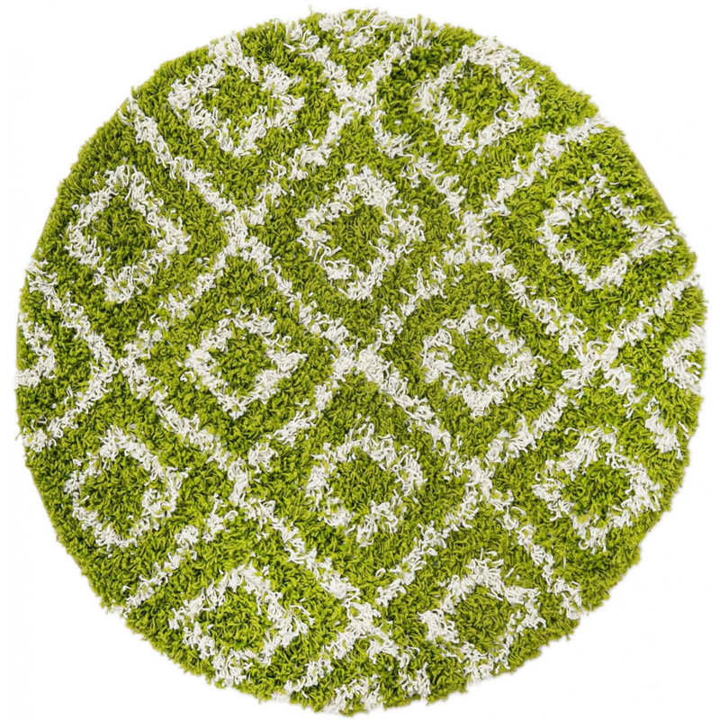 Geometric Indoor Rug, Round 3'3"