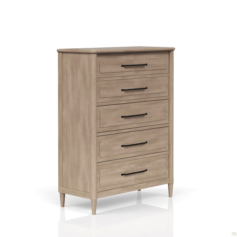 Commode 5 tiroirs finition sable