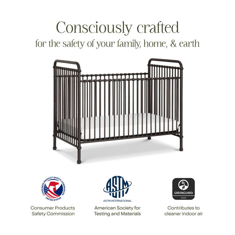 Abigail 3-in-1 Convertible Crib, Vintage Iron