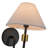 Providence - 1-Light Wall Sconce - Black with Brushed Brass Accent - Fabric Shade