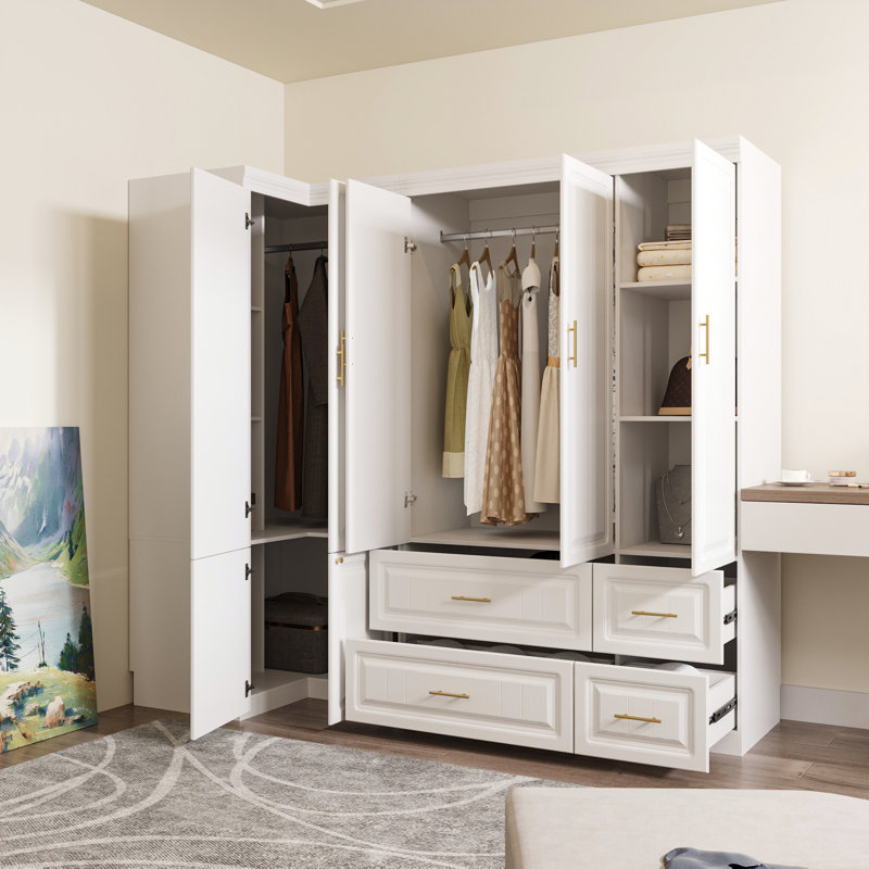 Garde-robe d'angle en forme de L