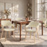 Mid-Century Modern Bentwood Upholstered Dining Chair With Armrest