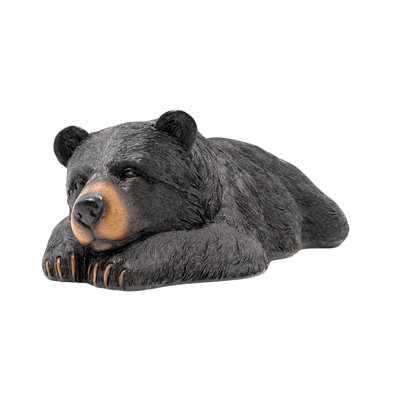Resin Whimsical Sleeping Black Bear Figurine – Woodland & Cabin Home Décor