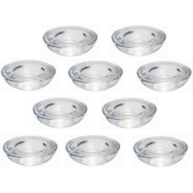 1.1'' H Glass Tabletop Tealight Holder