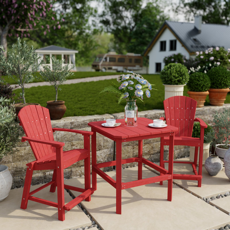 Ensemble de comptoir 3 pièces Classic, Rouge cardinal