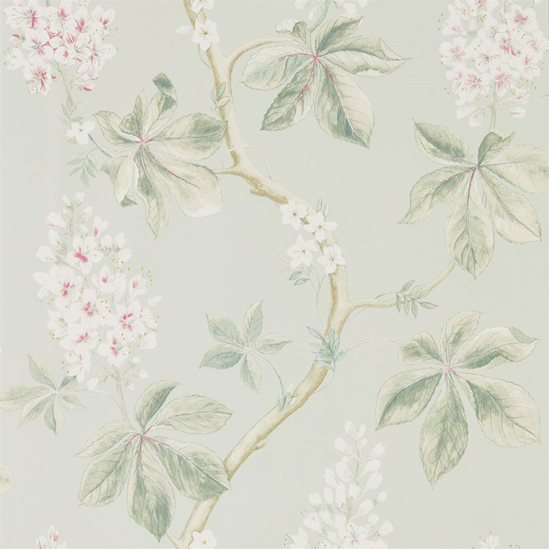 Chestnut Tree Wallpaper, Seaspray/Peony