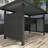 5-Piece Rectangle Wicker Outdoor Patio Dining Set With Side Tables-7121638