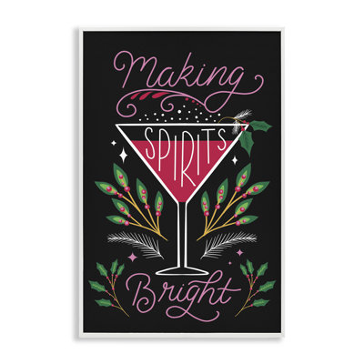 «Made Spirits Bright Martini Canvas» par Louise Allen Designs