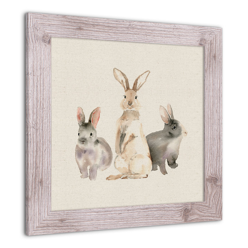 Watercolor Bunny Group 2, reproduction encadrée