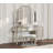 Tri-Fold Vanity Mirror Silver Oak