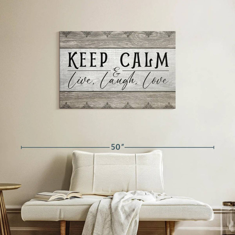 Tergel Keep Calm Patterned Typography, 24" H x 36" W