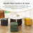 Soft And Comfortable Corduroy Ottoman, Square Design For Versatile Use In Living Rooms And Bedrooms-258824044-258824042
