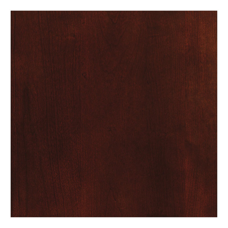 Entwine Round Glass Top Table, 30" H x 48" L x 48" W, Cognac Cherry