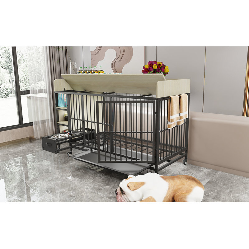 Cage pour animaux exquise avec rangement multifonctionnel et fabrication durable