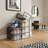6 Black foldable shoe storage boxes