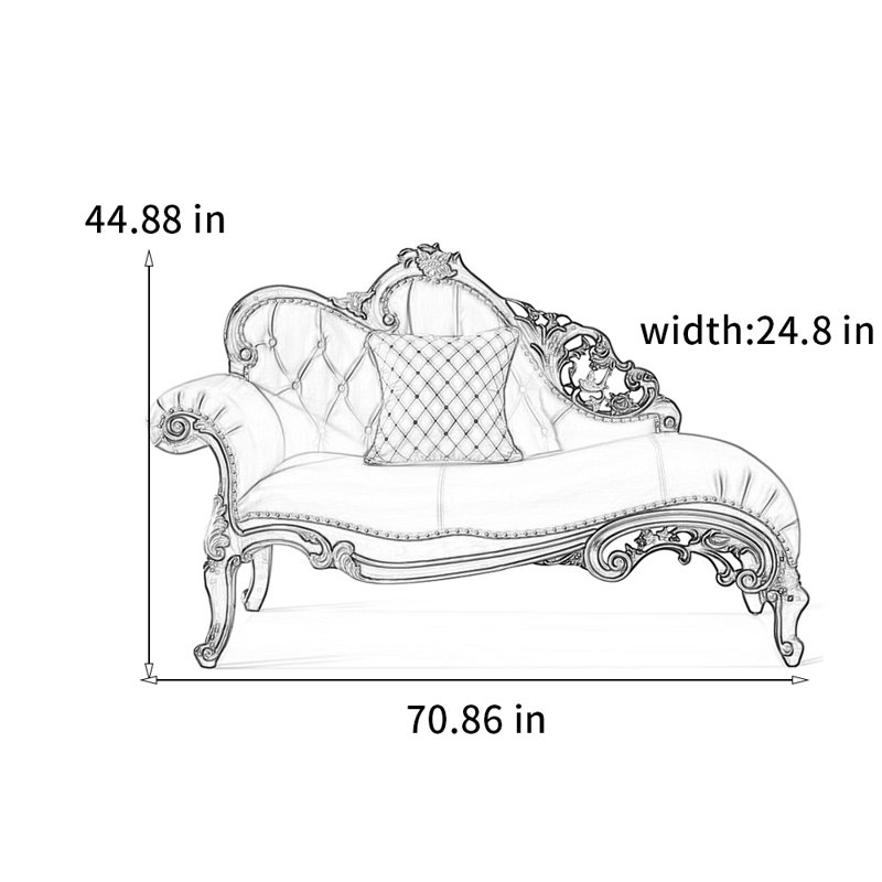 Chaise en chêne élégamment sculptée, Face à la gauche